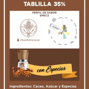 ablilla de Cacao 35% Especiada – 100 gramos