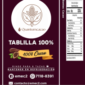 Tablilla de Cacao Puro 100% – 100g